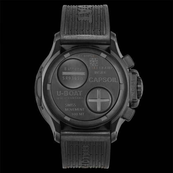 U-BOAT Capsoil Chrono 45mm DLC - Orologio Cronografo Uomo Immersione in Olio - 8109/E