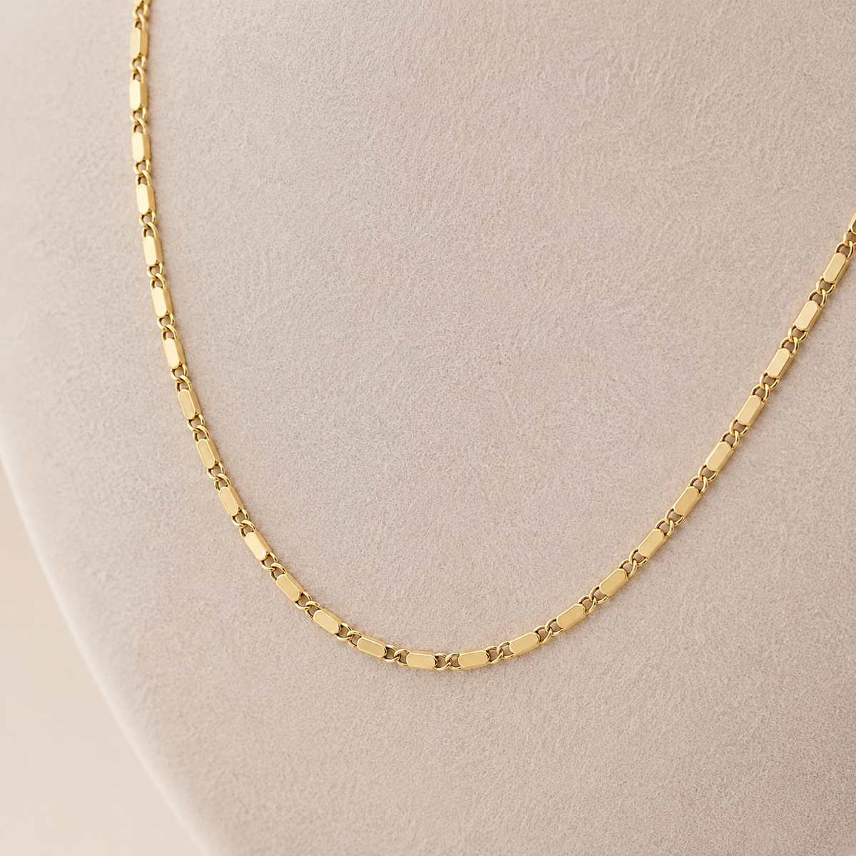 Collana in Oro Giallo 18 Carati a Maglia Geometrica – 50 cm, 9,20 g