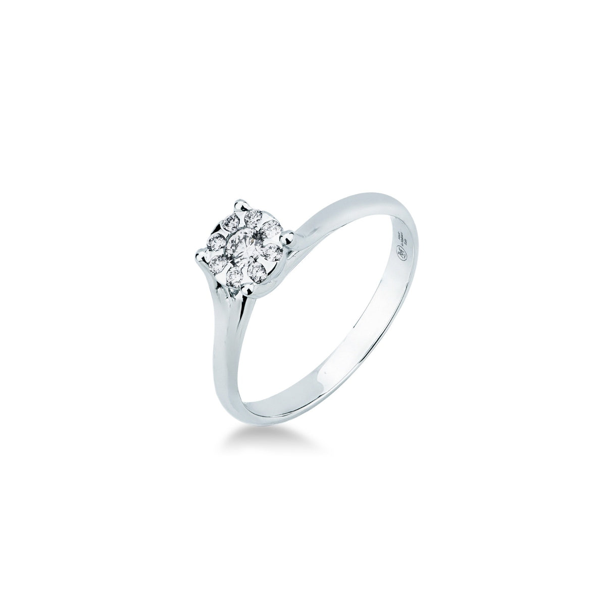 Anello con Diamanti 0,21 ct in Oro Bianco 18kt – Mirco Visconti