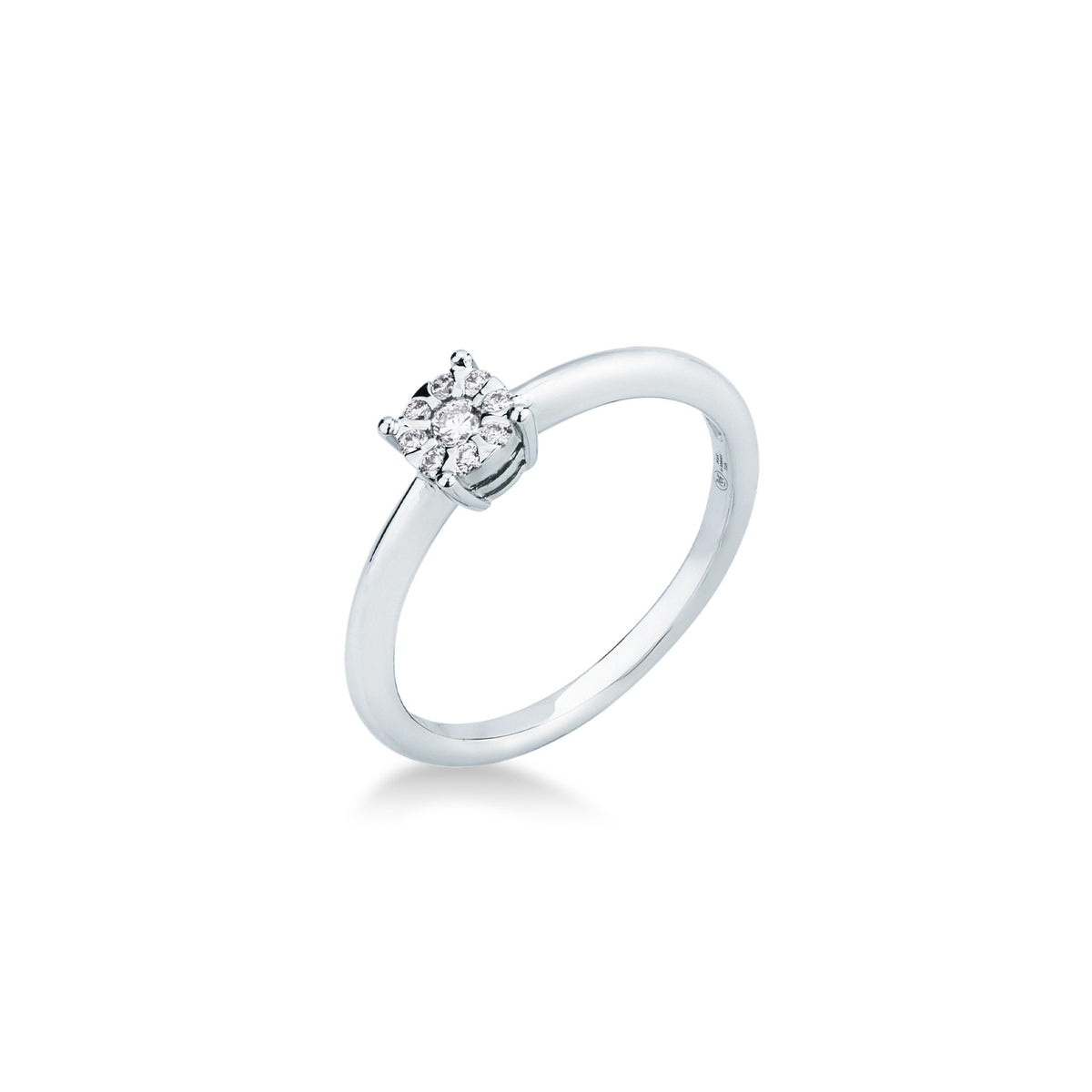Anello con Diamanti 0,12 ct in Oro Bianco 18kt – Mirco Visconti