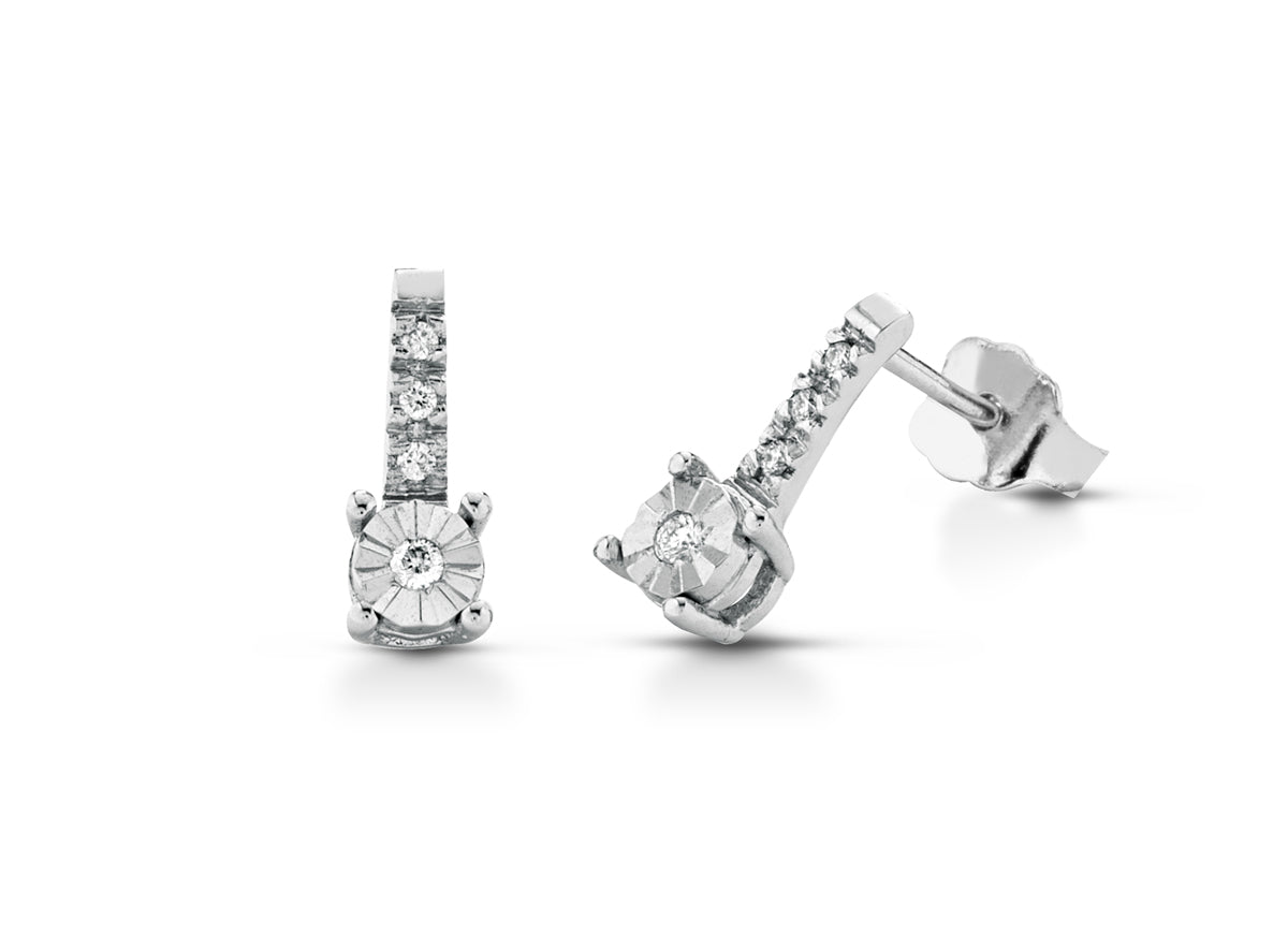 Orecchini con Diamanti in Oro Bianco 18kt – PG Gioielli (ORSOFT/3)