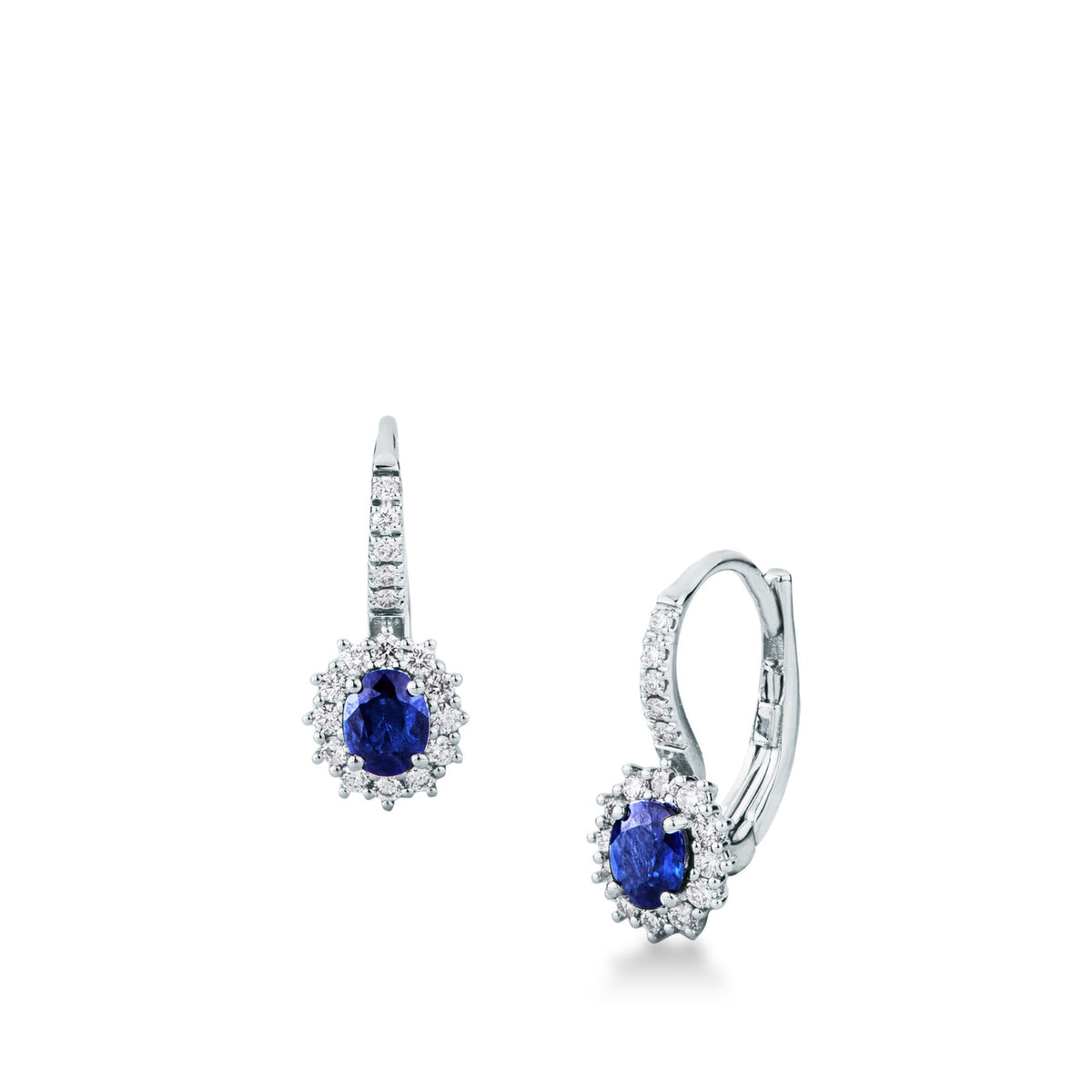 Orecchini con Zaffiri 0,88 ct e Diamanti 0,33 ct in Oro Bianco 18kt – Mirco Visconti (Z685M/B05Z)