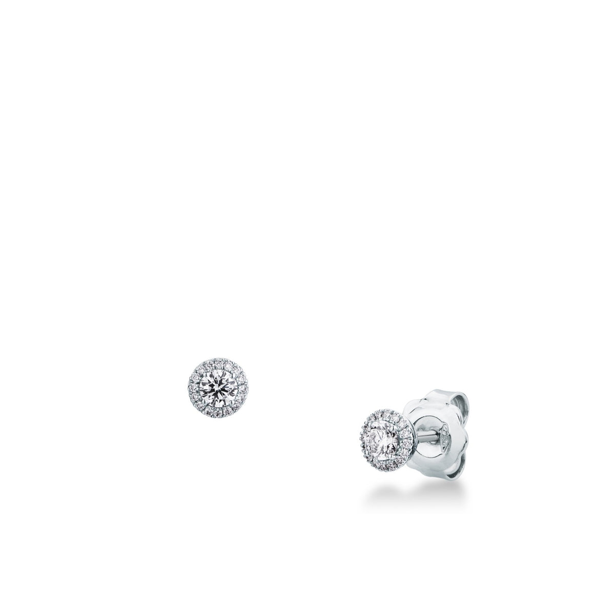 Orecchini Halo con Pavé di Diamanti in Oro 18kt – Mirco Visconti