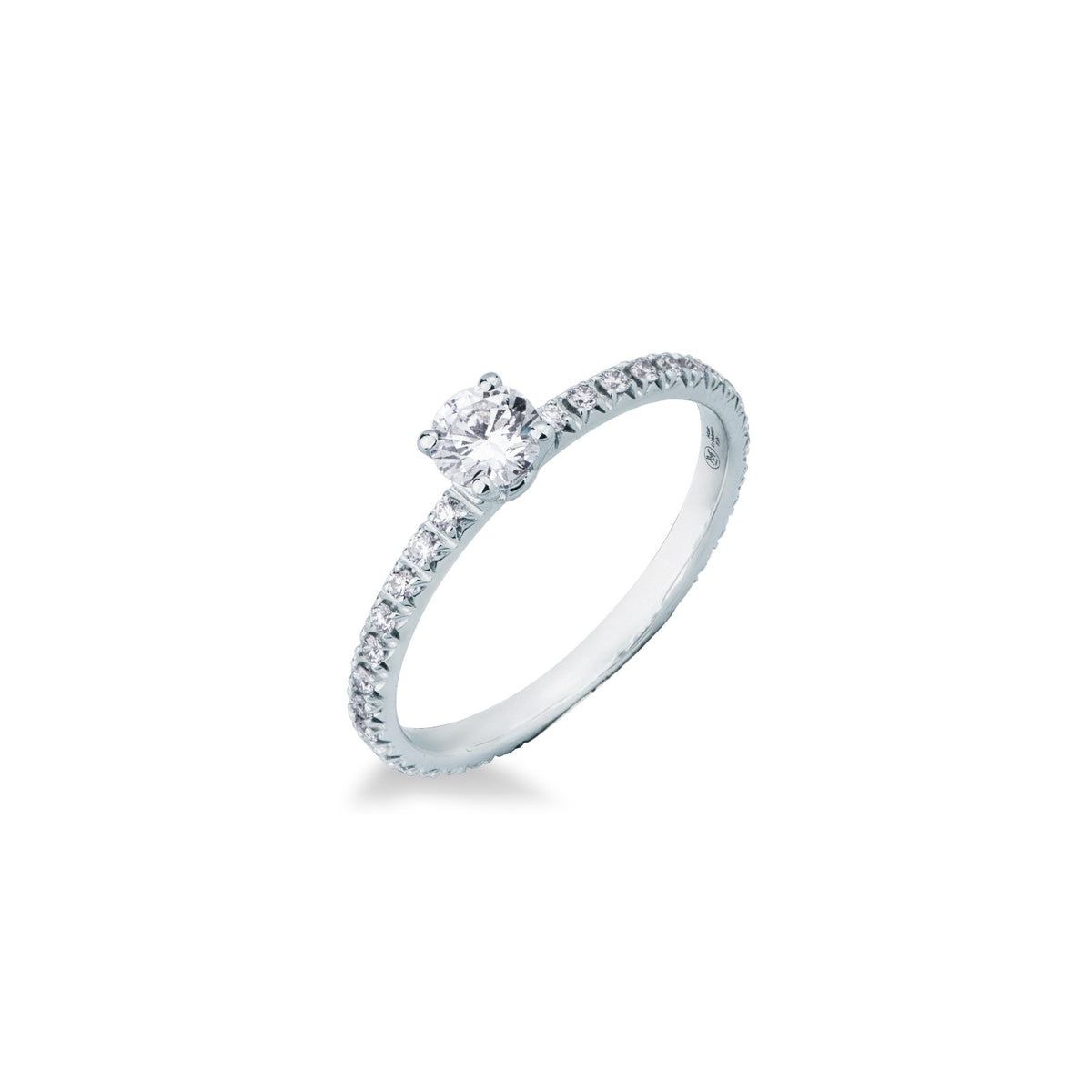 Anello Trilogy con Diamanti 0,58 ct F VS in Oro Bianco 18kt – Mirco Visconti