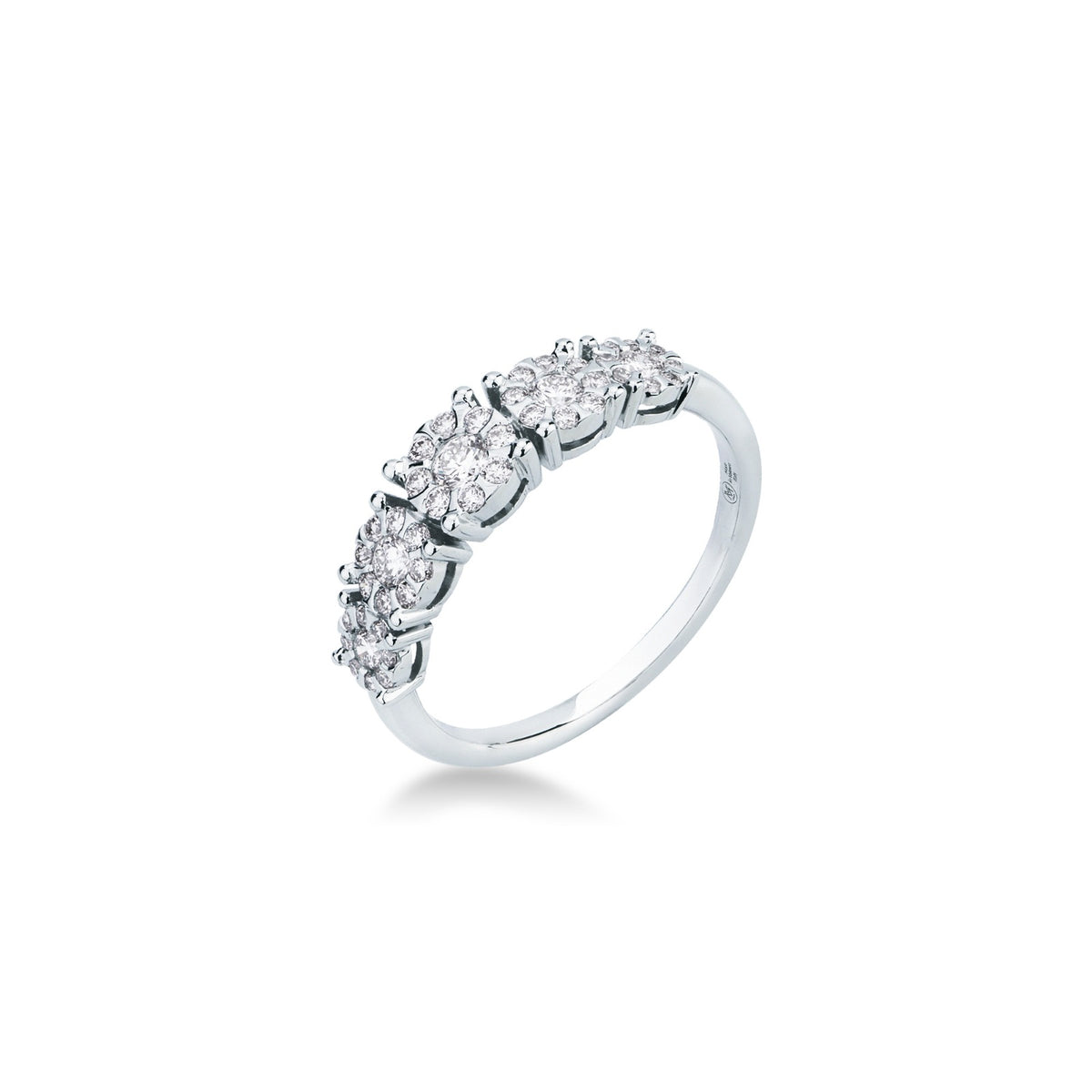 Anello con Cinque Diamanti 0,50 ct G VS in Oro 18kt – Mirco Visconti