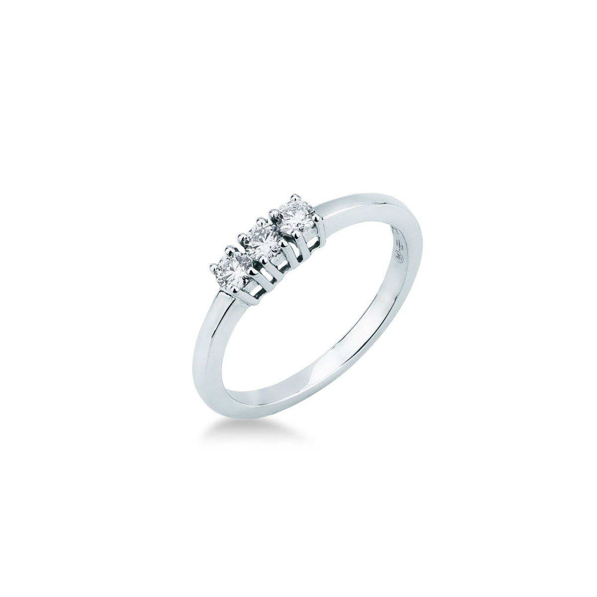 Anello Trilogy con Diamanti 0,57 ct F VS in Oro Bianco 18kt – Mirco Visconti (BR19/EB4)