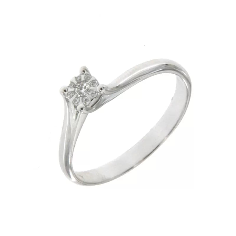 Anello con Diamanti 0,06 ct G VS in Oro Bianco 18kt – Mirco Visconti