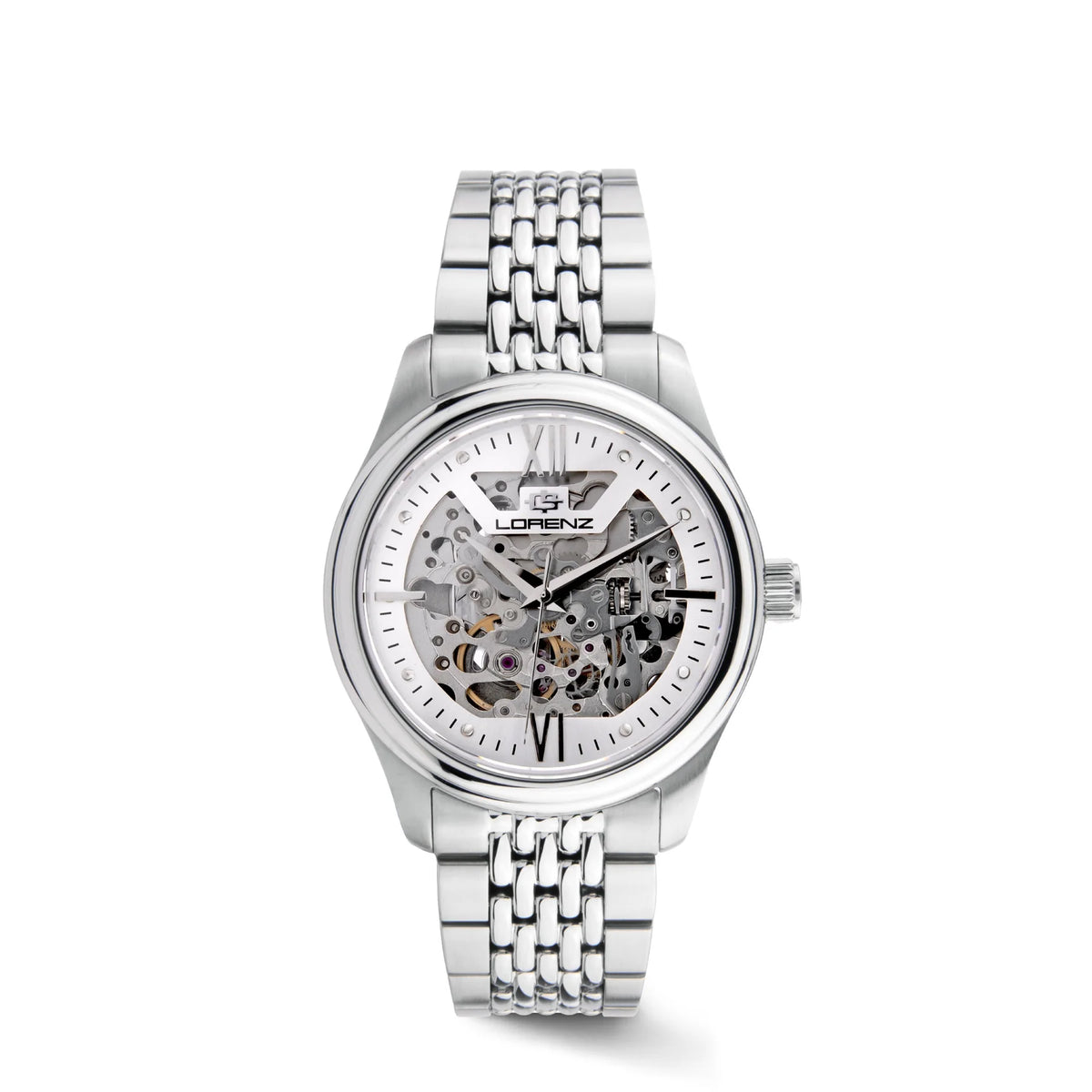 Orologio Lorenz Patron Squelette Automatico Quadrante Argento 030283BB