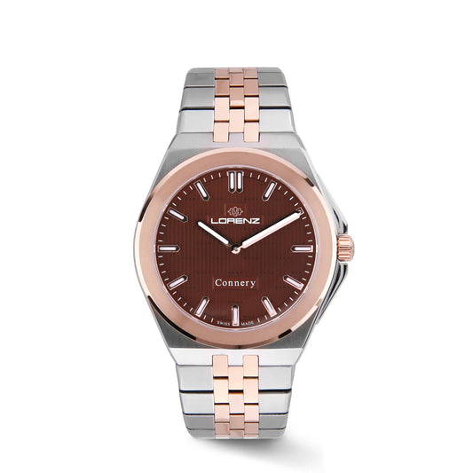 Orologio Lorenz Connery Bicolor Rosé Quadrante Marrone 090020DD