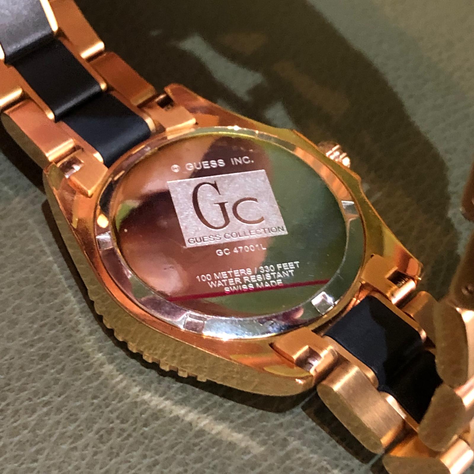 GUESS Collection Orologio uomo GC47001L Gold Black Swiss Made