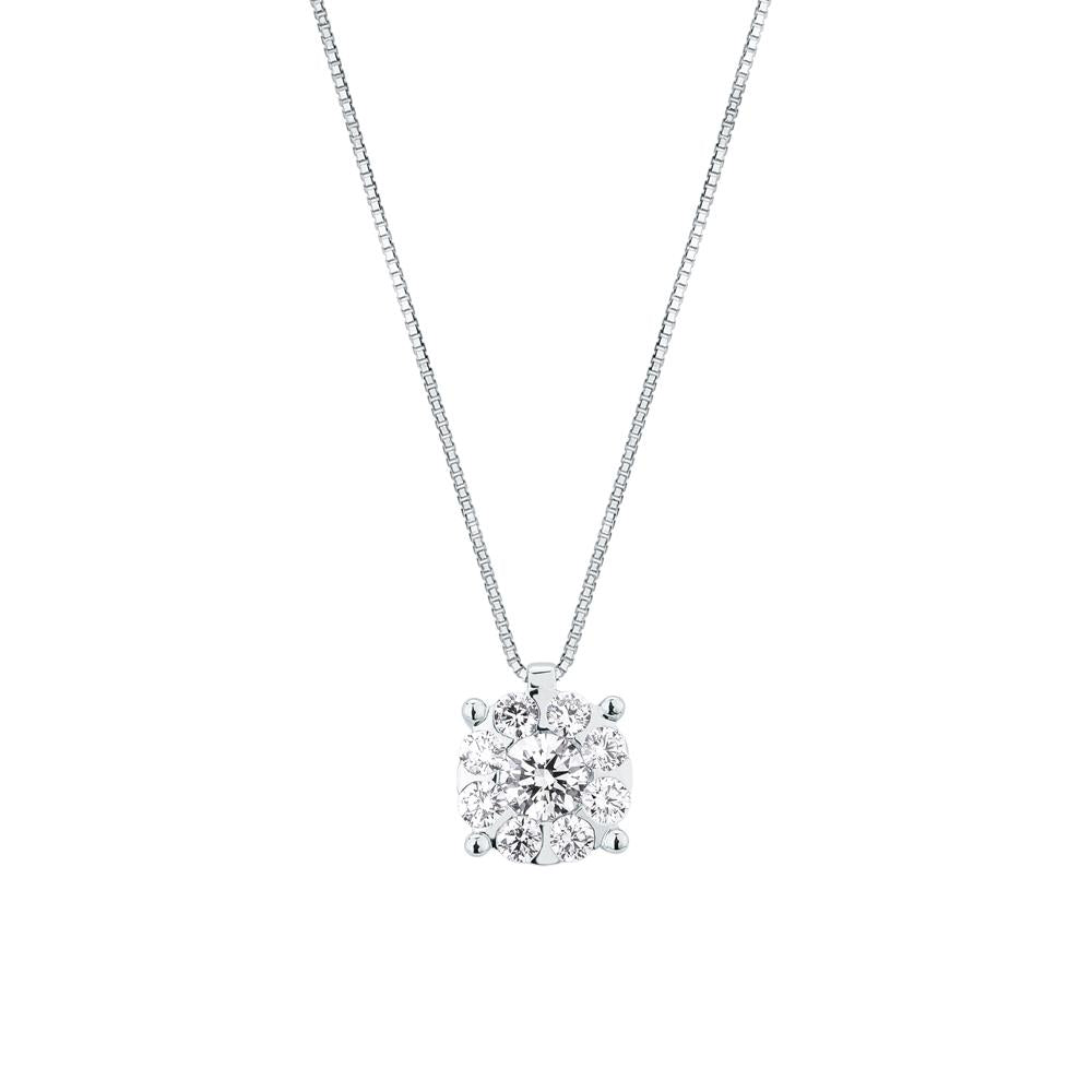 Collana Punto Luce con Diamanti 0,17 ct G VS in Oro Bianco 18kt – Mirco Visconti