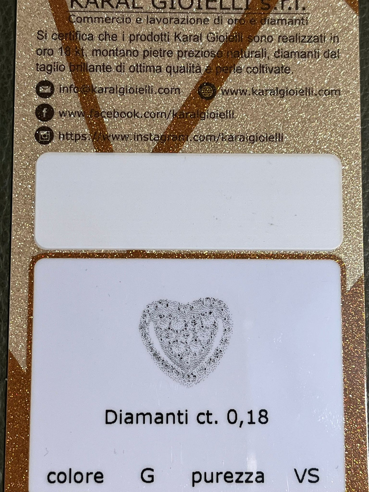 Collana con Cuore di Diamanti 0,18 ct in Oro Bianco 18kt – Karal (PE.CUOR.18)