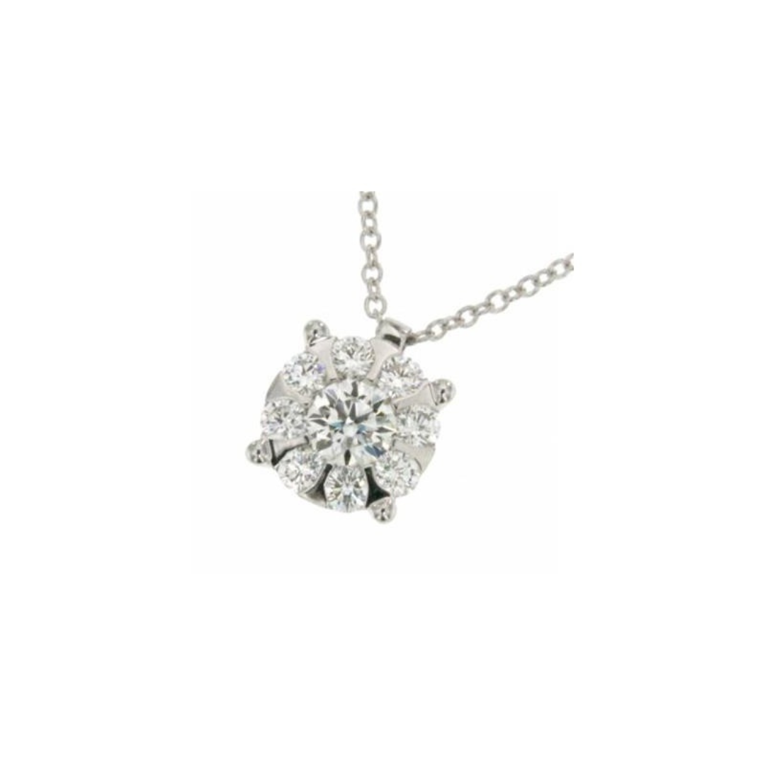 Collana Punto Luce con Diamanti 0,11 ct G VS in Oro Bianco 18kt – Mirco Visconti