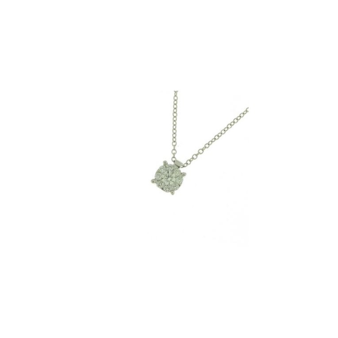 Collana Punto Luce con Diamanti 0,11 ct G VS in Oro Bianco 18kt – Mirco Visconti