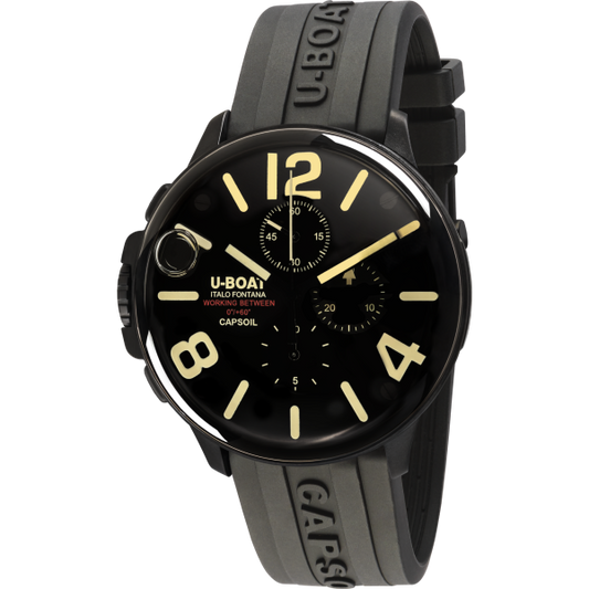 U-BOAT Capsoil Chrono 45mm DLC - Orologio Cronografo Uomo Immersione in Olio - 8109/E