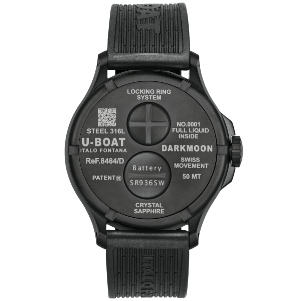 U-BOAT Darkmoon 44mm Black PVD - Orologio Uomo Immersione in Olio - 8464/D