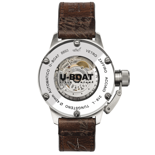 U-BOAT Classico 42mm Tungsteno Black - Orologio Automatico Uomo Vetro Zaffiro - 8893