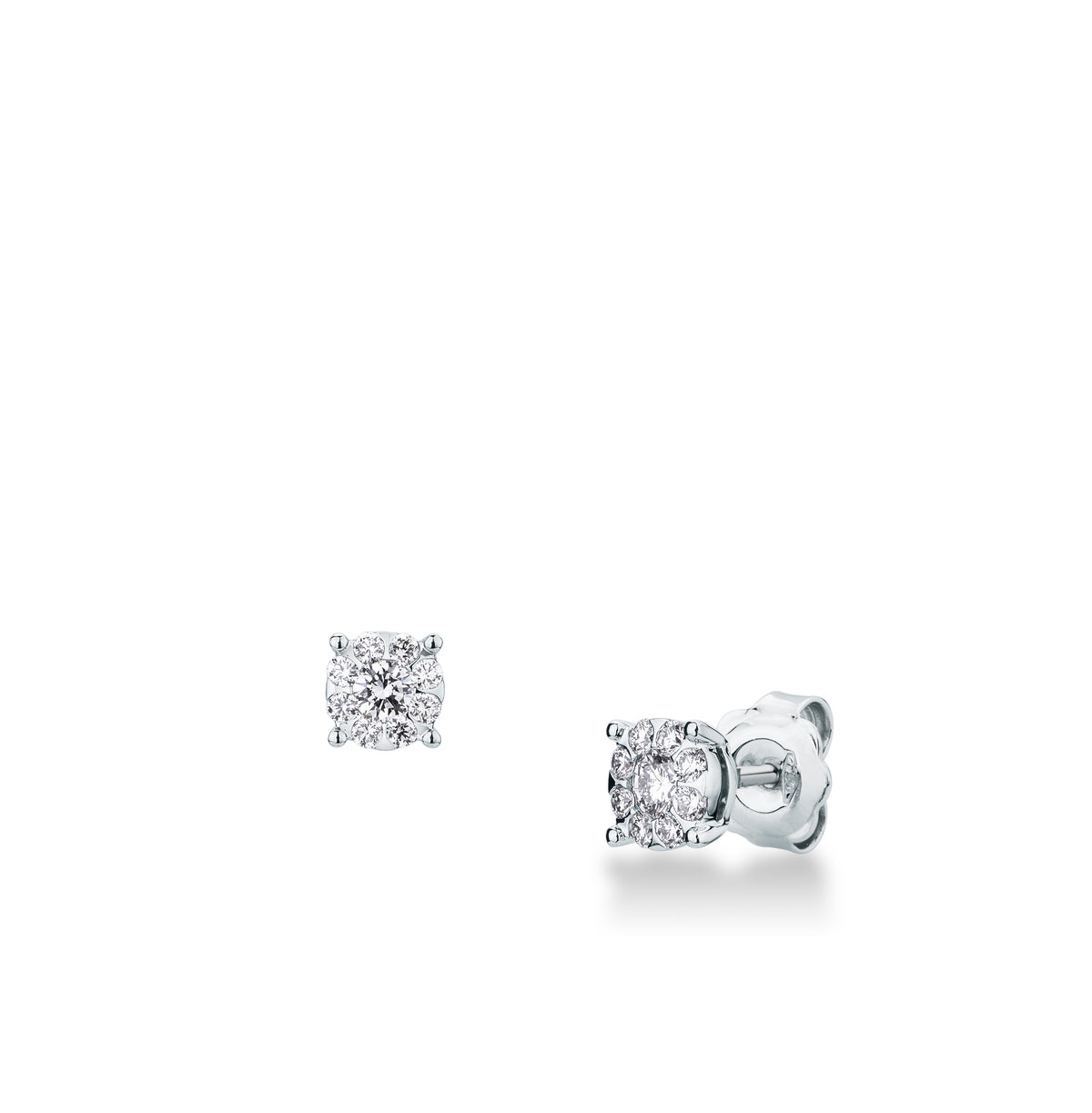 Orecchini a Lobo con Diamanti 0,65 ct G VS in Oro Bianco 18kt – Mirco Visconti