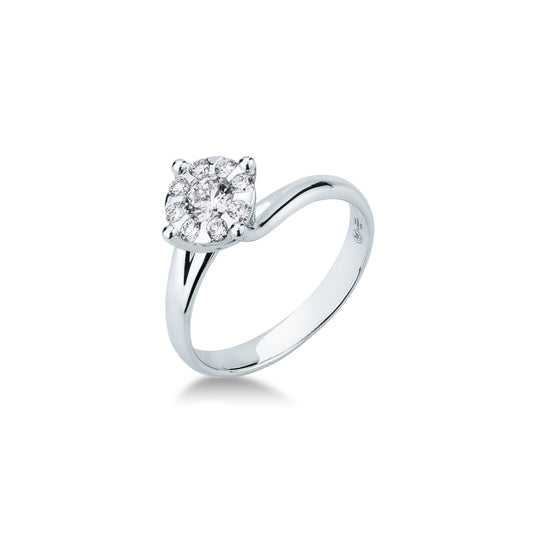 Anello Solitario con Diamante Magic 0,25 ct G VS in Oro Bianco 18kt – Mirco Visconti