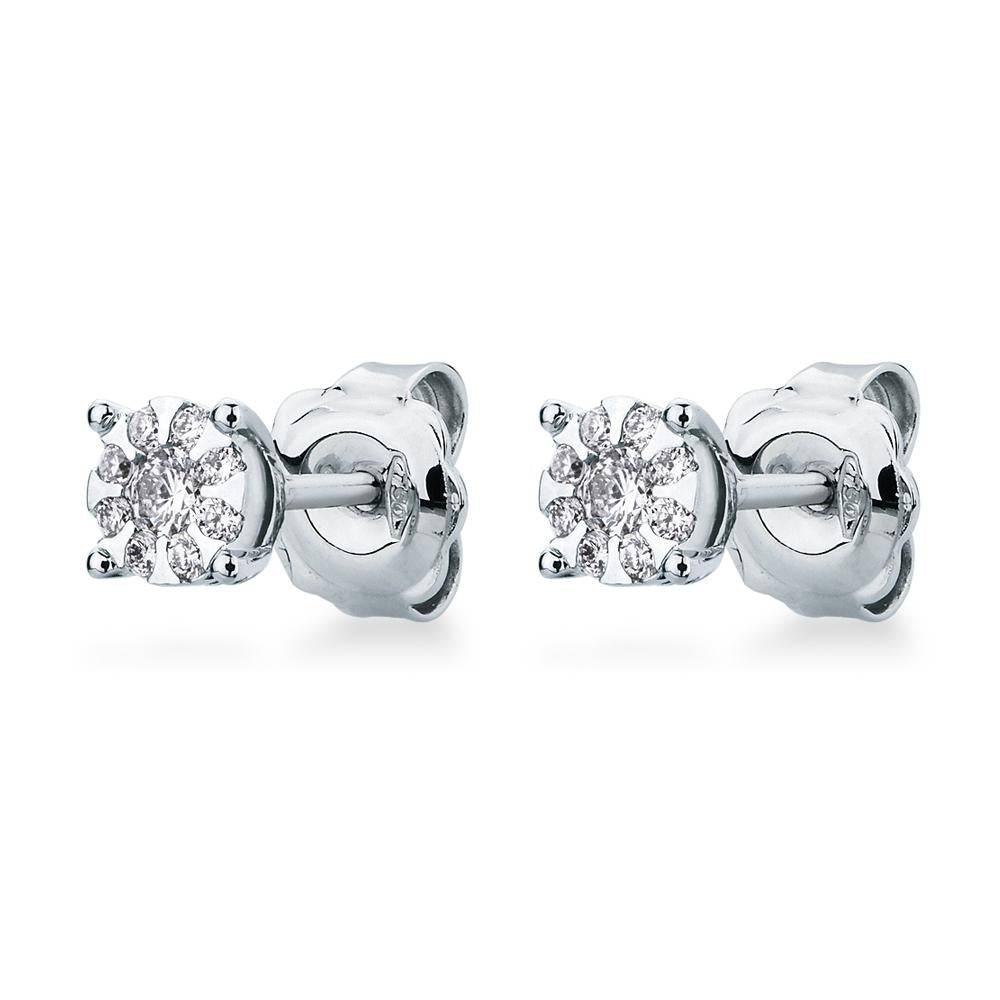 Orecchini a Lobo con Diamanti 0,11 ct G VS in Oro Bianco 18kt – Mirco Visconti