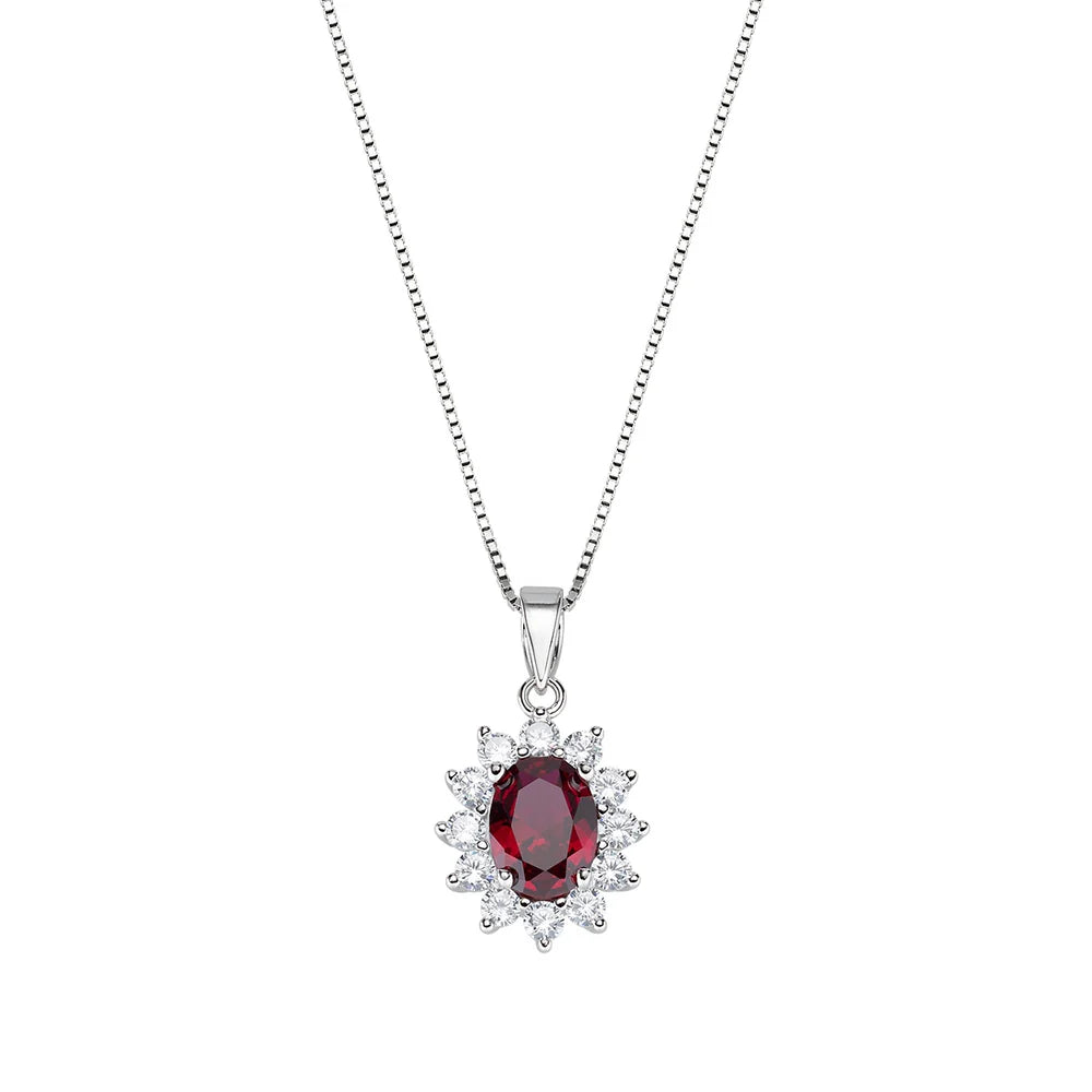 Amen collana royal lady zircone rubino