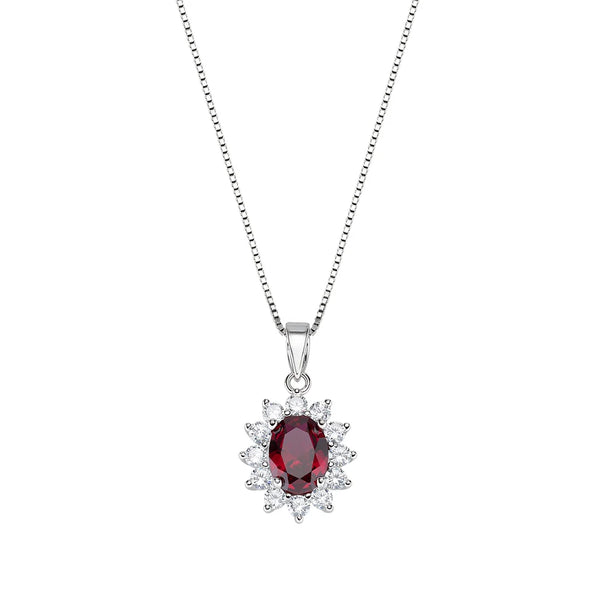Amen collana royal lady zircone rubino