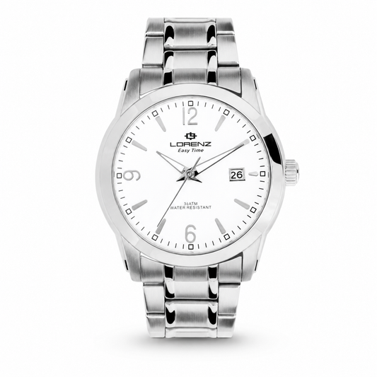 Orologio Lorenz Easy Time 38 mm Quadrante Bianco 030044AA