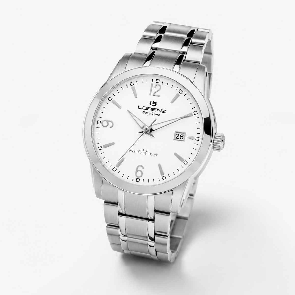 Orologio Lorenz Easy Time 38 mm Quadrante Bianco 030044AA