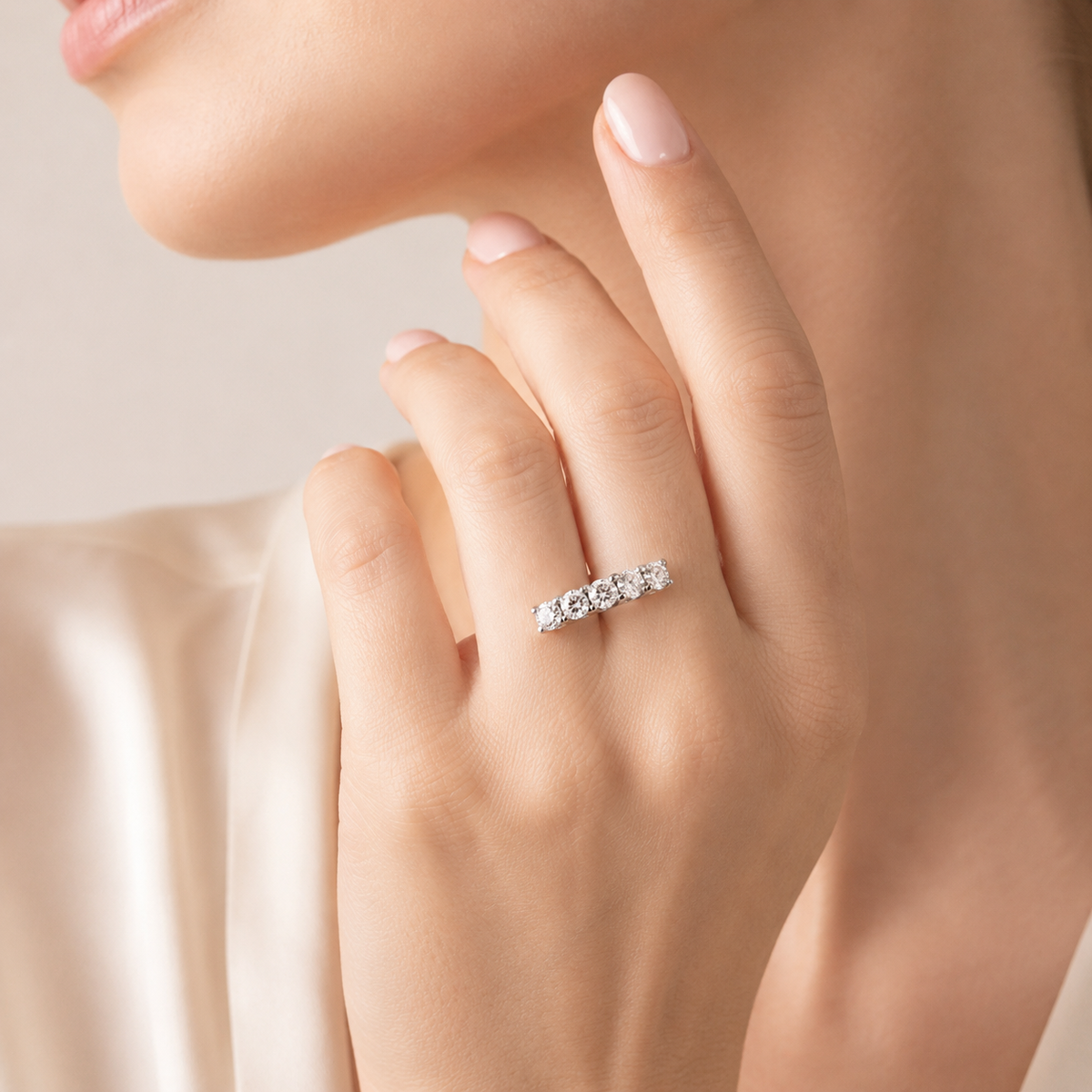 Anello con Diamanti 1,12 ct Totali D VS in Oro Bianco 18kt – Mirco Visconti (GM134/EC40)