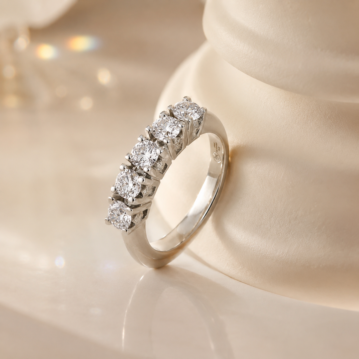 Anello con Diamanti 1,12 ct Totali D VS in Oro Bianco 18kt – Mirco Visconti (GM134/EC40)