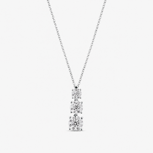 Collana con Diamanti 0,21 ct G VS in Oro Bianco 18kt – Mirco Visconti