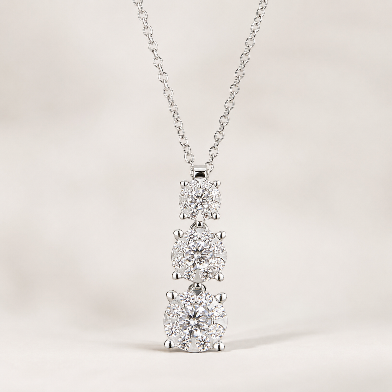 Collana con Diamanti 0,21 ct G VS in Oro Bianco 18kt – Mirco Visconti