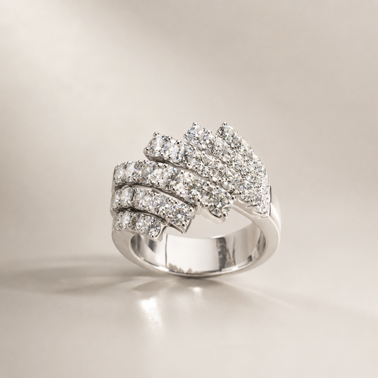 Anello con Diamanti 2,46 ct F VVS in Oro Bianco 18kt – Mirco Visconti
