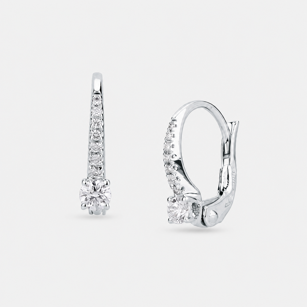 Orecchini con Diamanti 0,19 ct G VS in Oro Bianco 18kt – Mirco Visconti