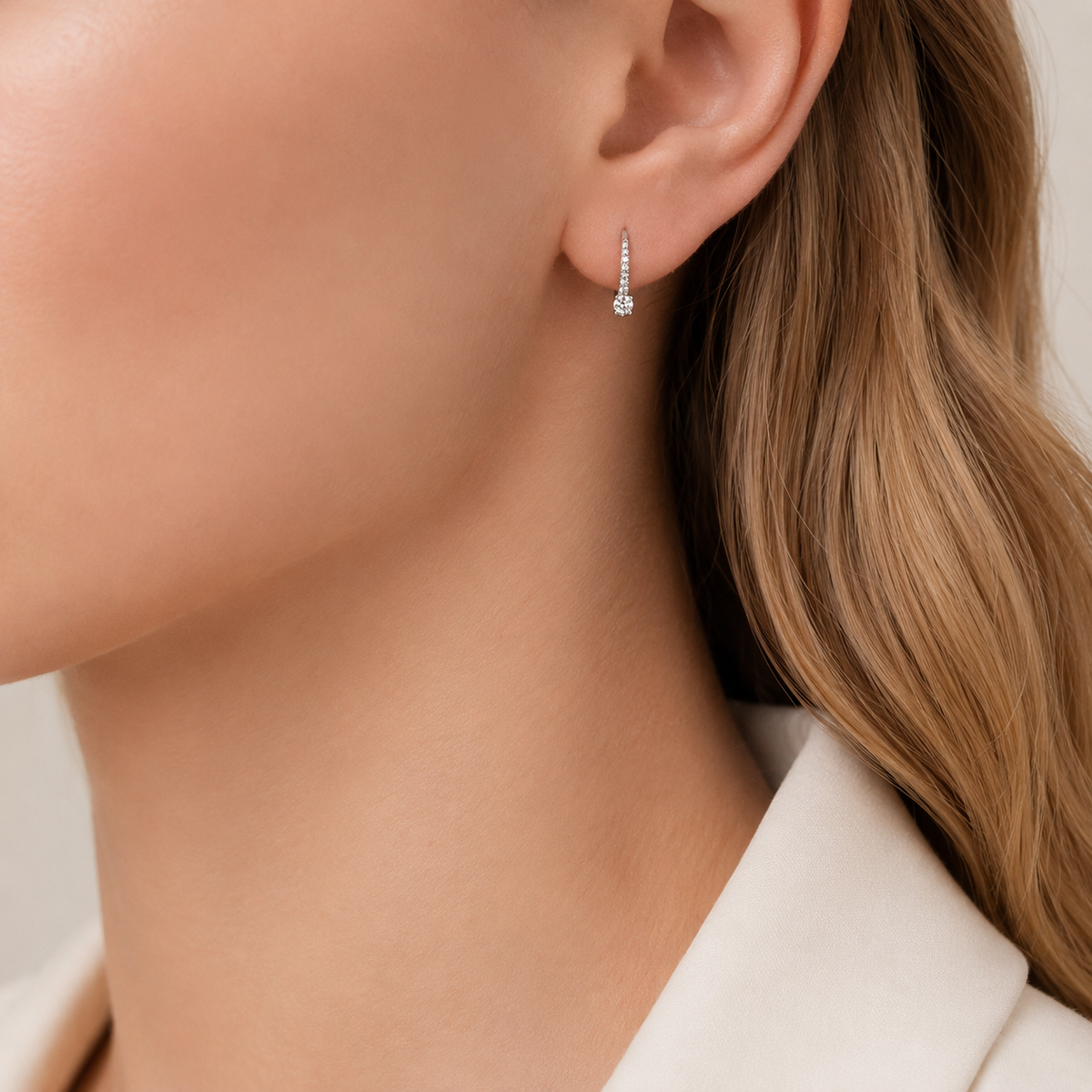 Orecchini con Diamanti 0,19 ct G VS in Oro Bianco 18kt – Mirco Visconti
