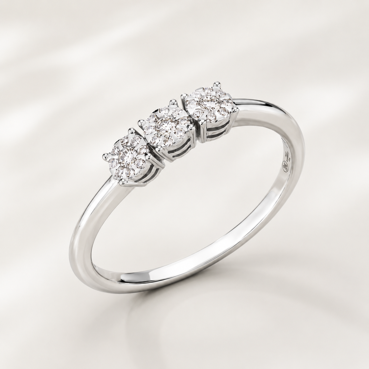 Anello con Diamanti 0,18 ct G VS in Oro Bianco 18kt – Mirco Visconti (AB723/1)