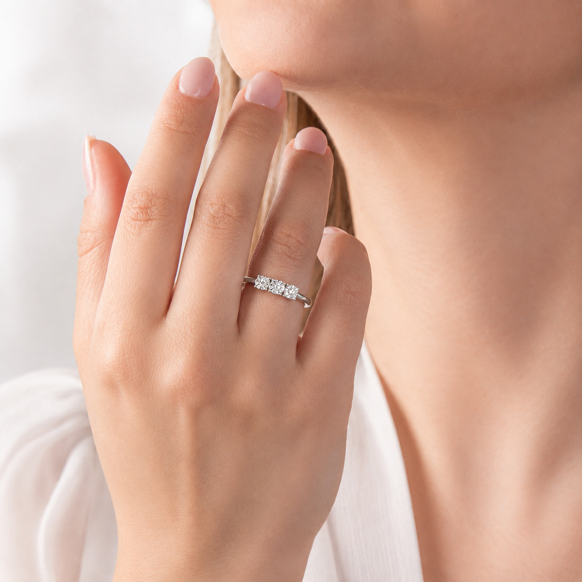 Anello con Diamanti 0,18 ct G VS in Oro Bianco 18kt – Mirco Visconti (AB723/1)