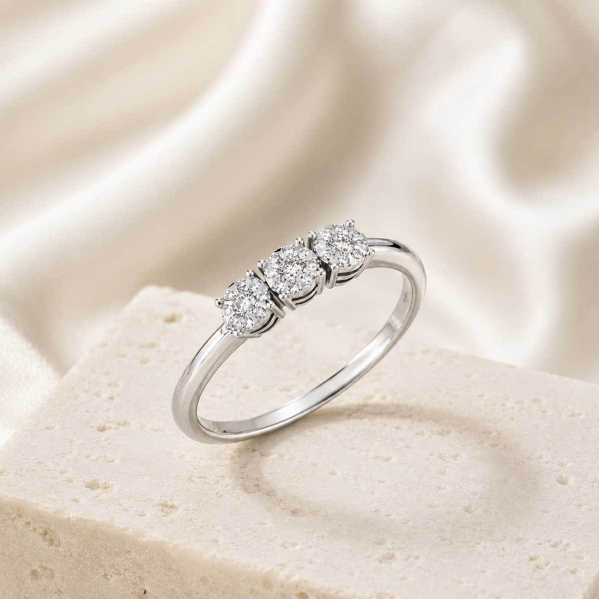 Anello con Diamanti 0,18 ct G VS in Oro Bianco 18kt – Mirco Visconti (AB723/1)