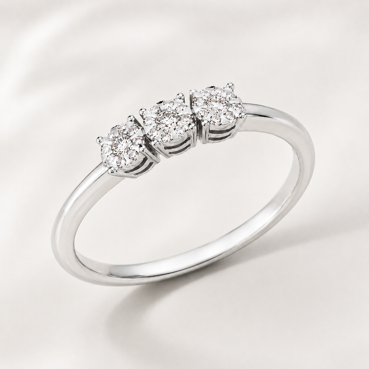 Anello con Diamanti 0,18 ct G VS in Oro Bianco 18kt – Mirco Visconti (AB723/1)