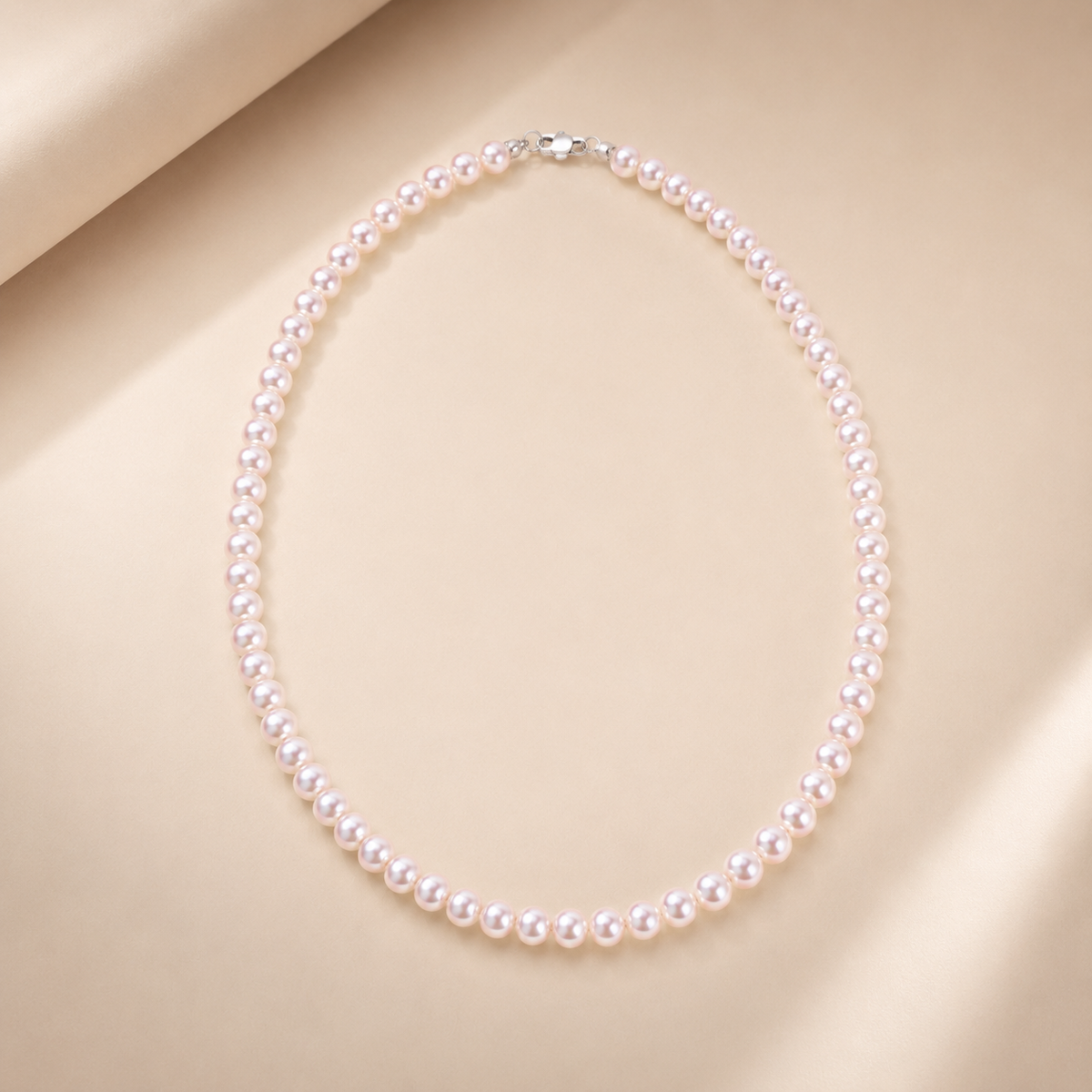 Collana con Perle Kioto 6-7 mm in Oro Bianco 18kt – PG Gioielli (105/B)