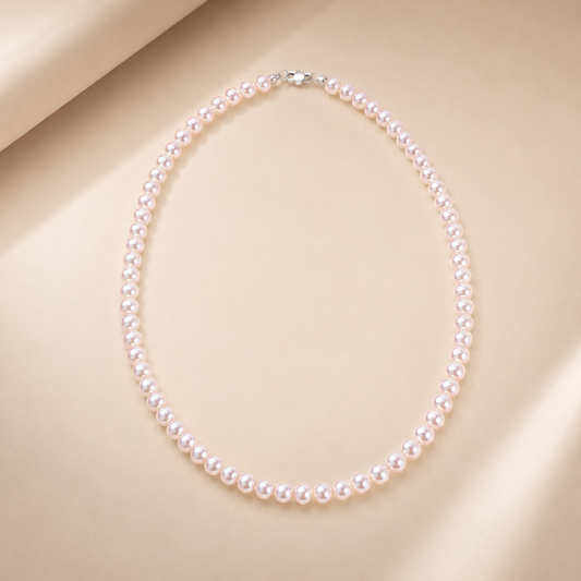 Collana PG Gioielli di Perle Kioto 6-7 mm in Oro Bianco 18kt – 105/B