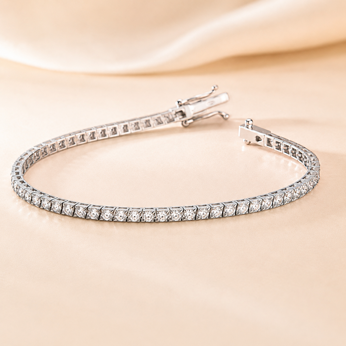 Bracciale Tennis con Diamanti 0,72 ct G VS in Oro Bianco 18kt – Mirco Visconti (NL1/20)