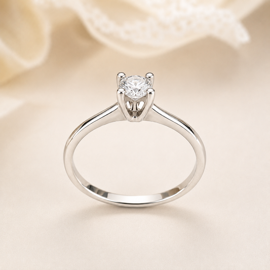 Anello Solitario Mirco Visconti in Oro Bianco 18 kt con Diamante 0,30 ct F VS – CP566/20