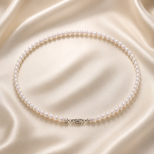 Collana PG Gioielli di Perle Kioto 4-4,5 mm in Oro Bianco 18kt – 105B/0