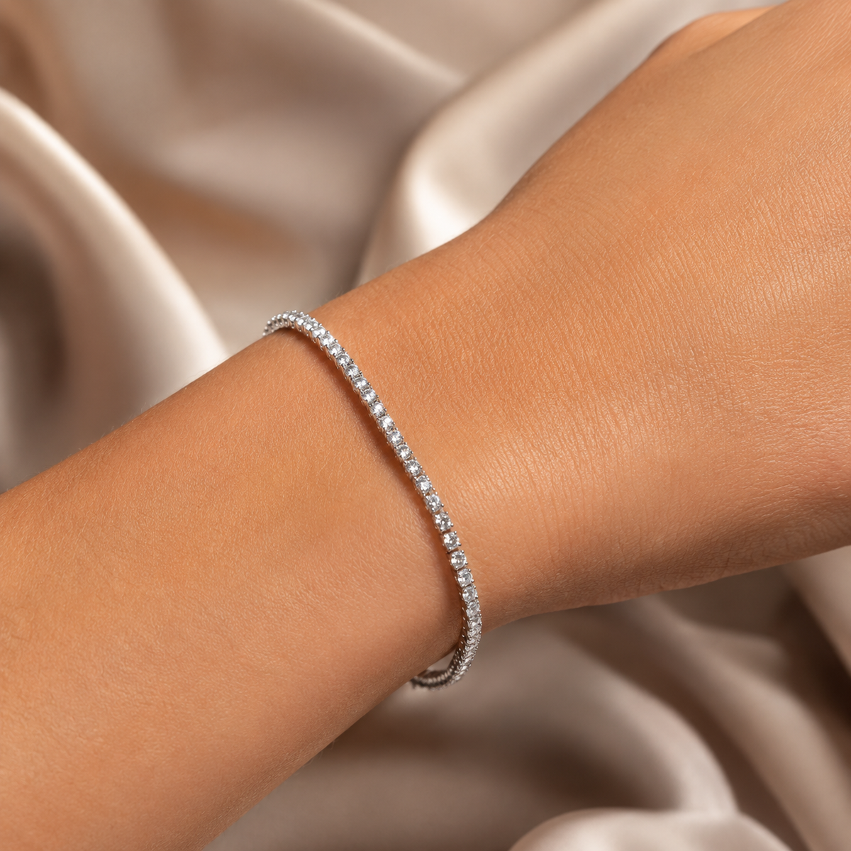 Bracciale Tennis Mirco Visconti in Oro Bianco 18kt gr. 5,20 con Diamanti ct. 0,45 G VS | NL10/10