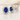 Orecchini Visconti Zaffiro Blu ct 0,99 e Diamanti ct 0,40 G VS in Oro 18kt Bianco - Z685S/A5Z