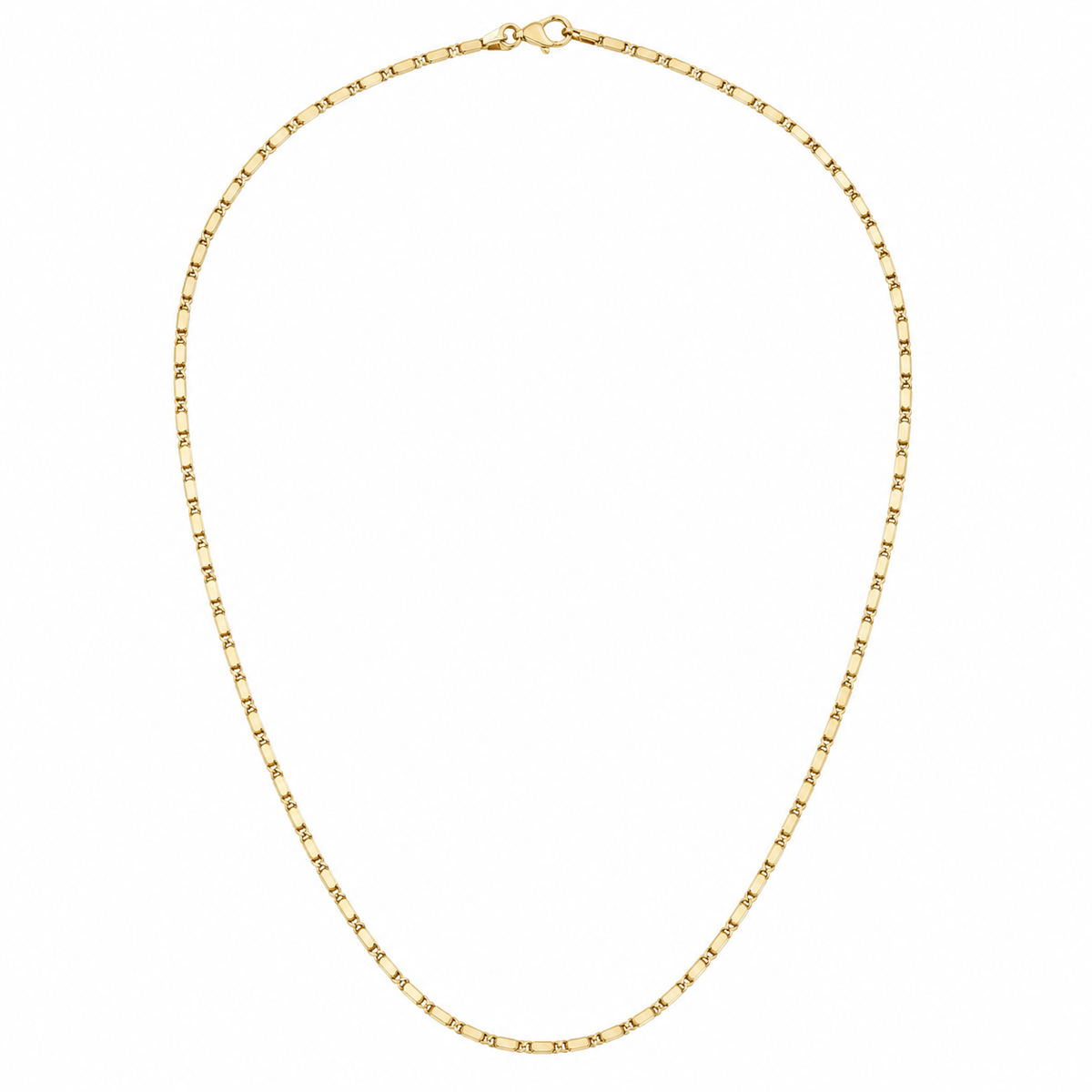 Collana in Oro Giallo 18 Carati a Maglia Geometrica – 50 cm, 9,20 g