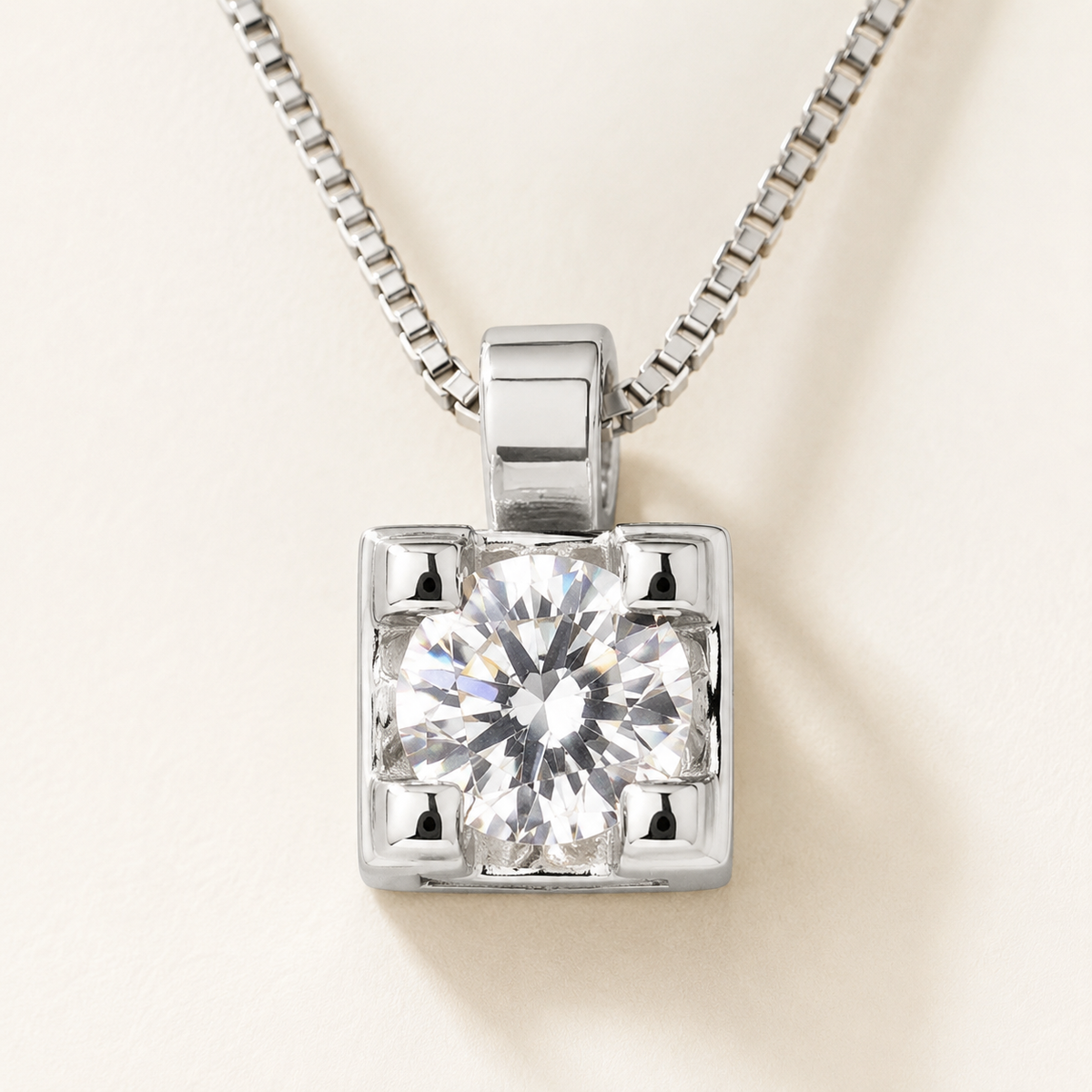 Collana Punto Luce Donna con Diamante 0,07 ct in Oro Bianco 18kt – Mirco Visconti (HP23/70)