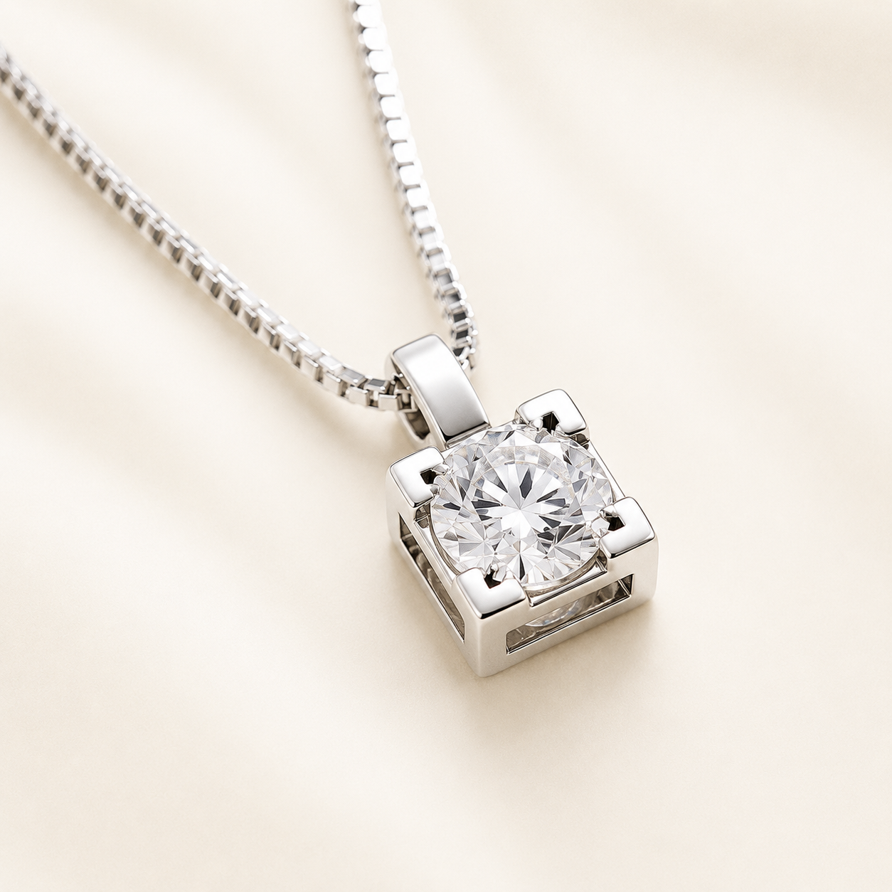Collana Punto Luce Donna con Diamante 0,07 ct in Oro Bianco 18kt – Mirco Visconti (HP23/70)