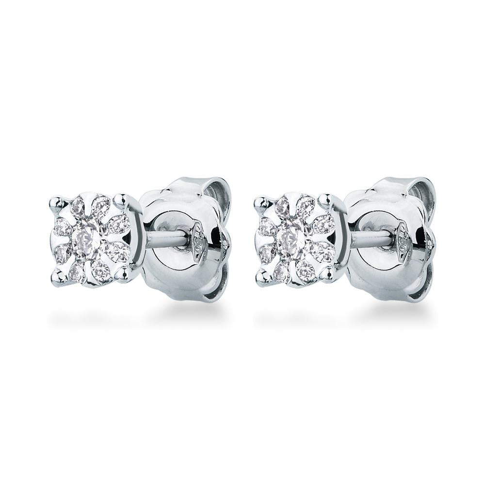 Orecchini a Lobo con Diamanti 0,23 ct G VS in Oro Bianco 18kt – Mirco Visconti